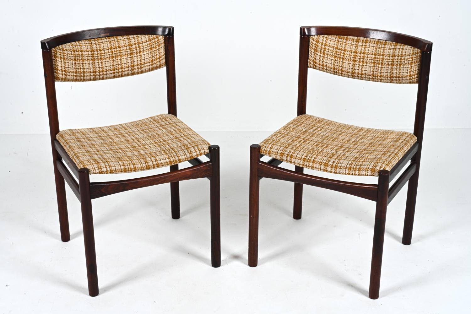 Mid-Century Modern Set of '10' Danish Solid Rosewood Dining Chairs by SAX, c. 1960's For Sale