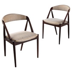 Satz von 10 dunklen Teakholzstühlen von Kai Kristiansen