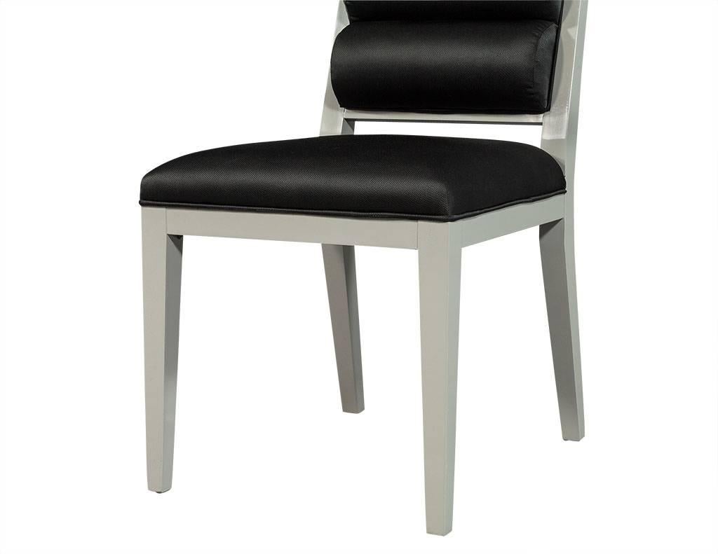 Set of Ten Deco Style Roll Back Dining Chairs 7