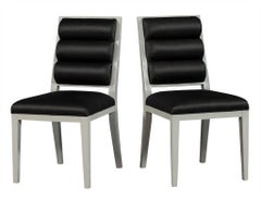 Set of Ten Deco Style Roll Back Dining Chairs