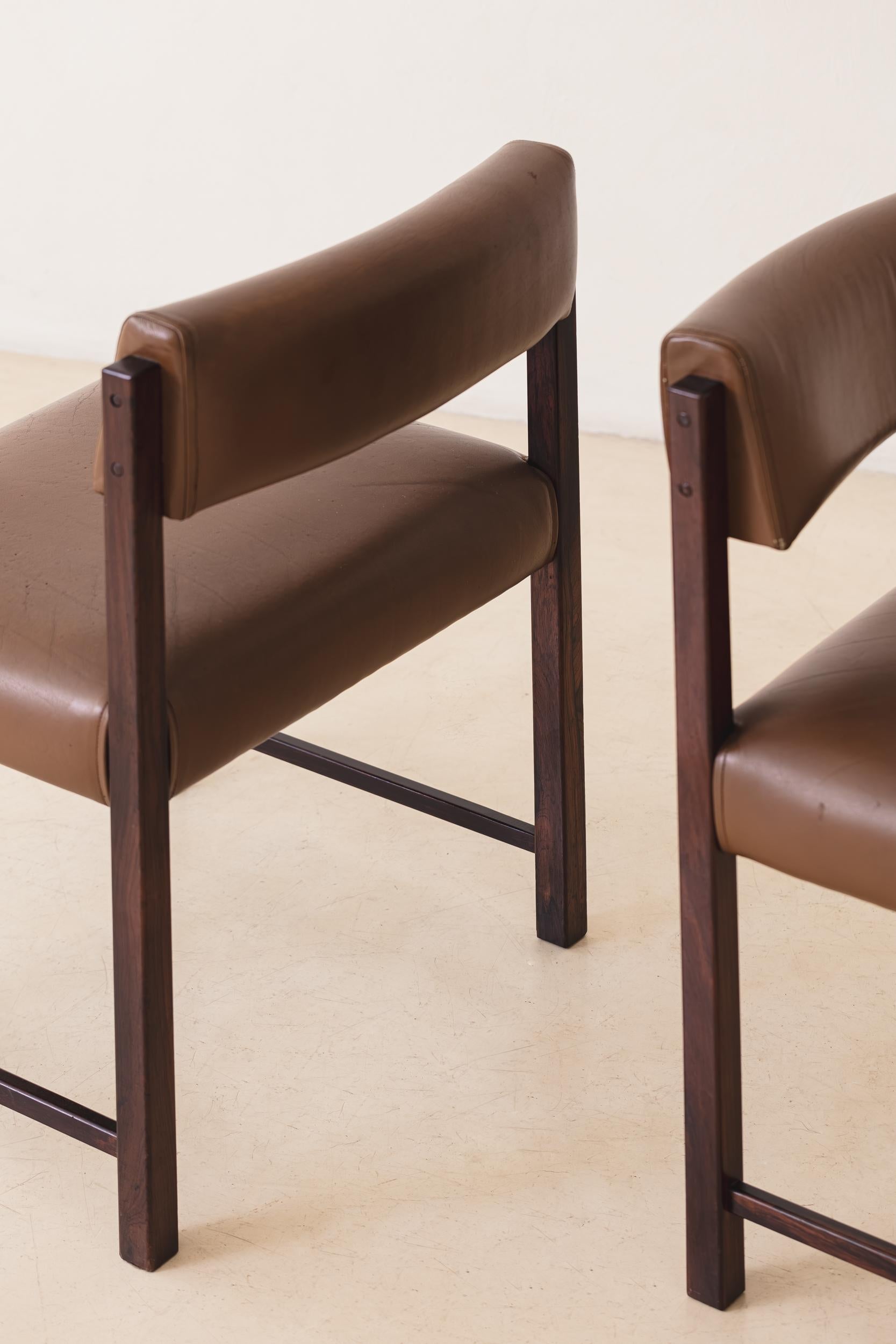 Ensemble de 10 chaises Del Rey de Jorge Zalszupin, design du milieu du siècle dernier, Brésil, 1960 en vente 4