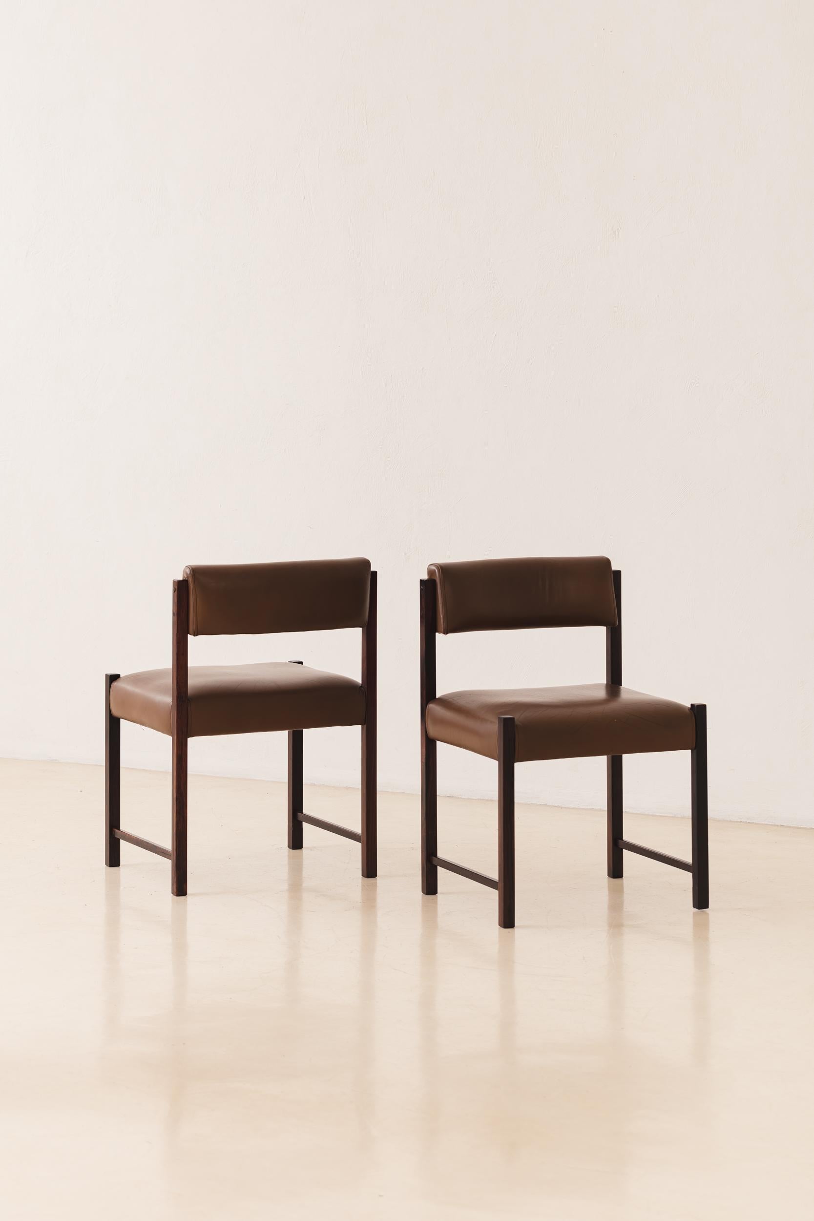 Mid-Century Modern Ensemble de 10 chaises Del Rey de Jorge Zalszupin, design du milieu du siècle dernier, Brésil, 1960 en vente
