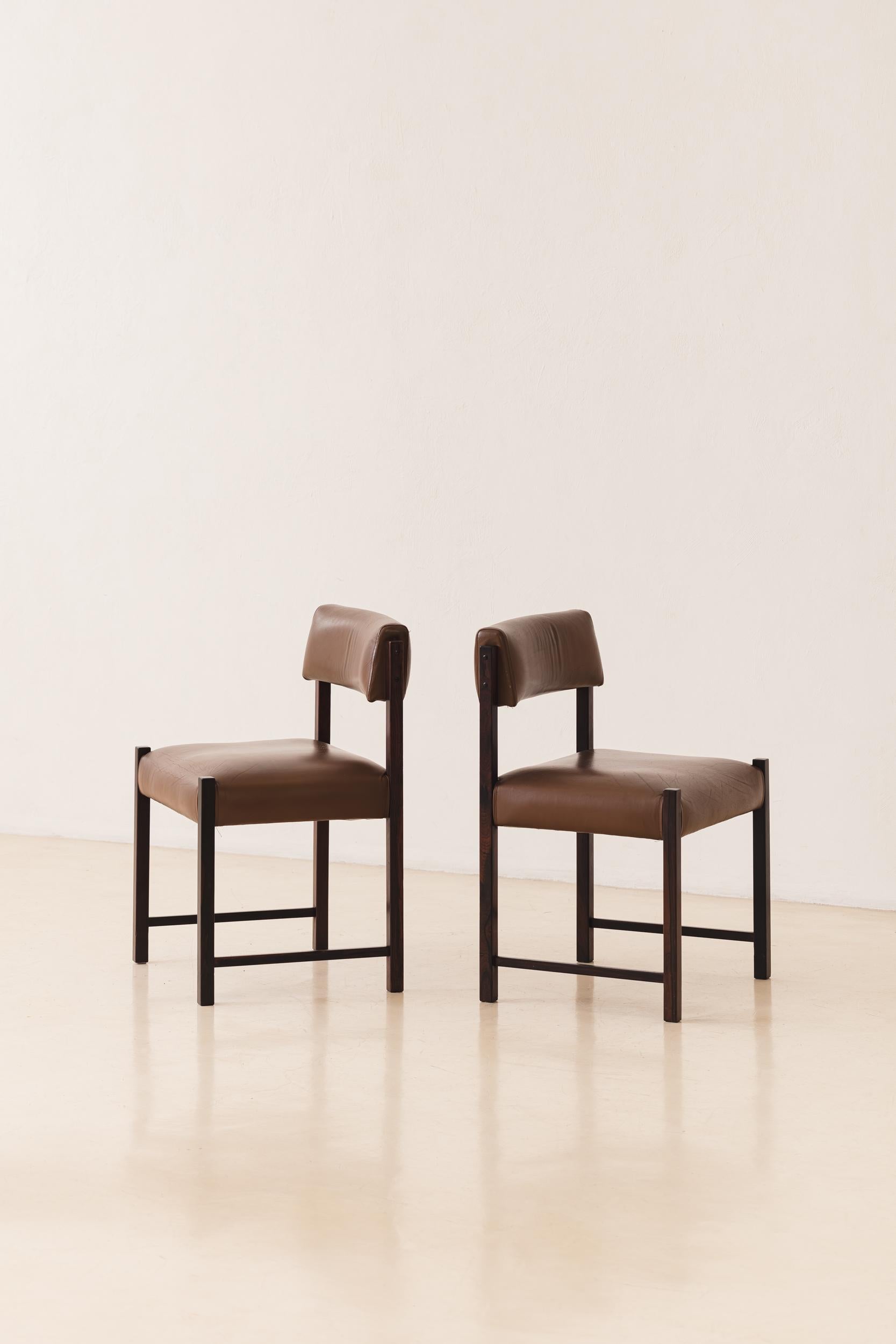 Brésilien Ensemble de 10 chaises Del Rey de Jorge Zalszupin, design du milieu du siècle dernier, Brésil, 1960 en vente