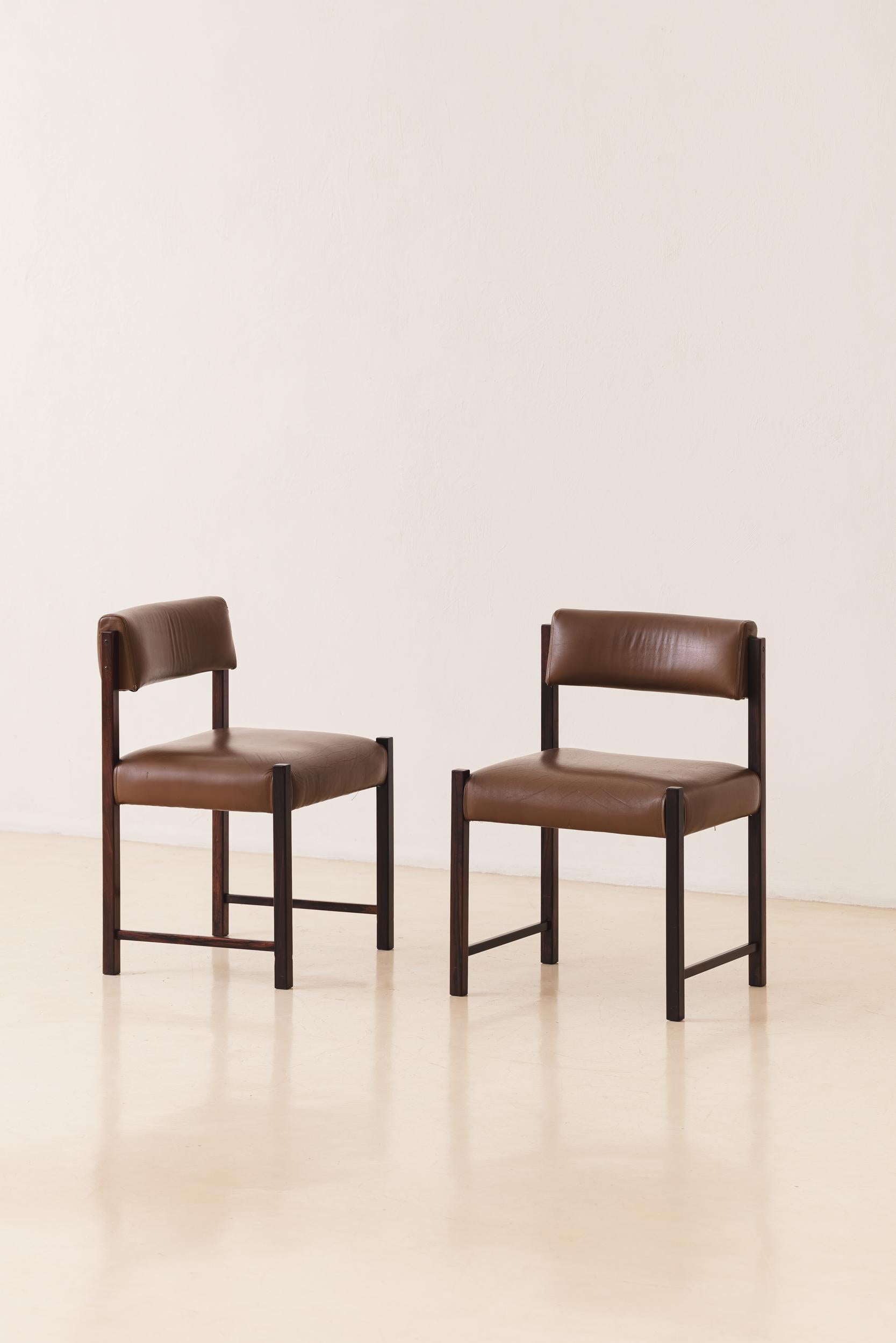 Milieu du XXe siècle Ensemble de 10 chaises Del Rey de Jorge Zalszupin, design du milieu du siècle dernier, Brésil, 1960 en vente