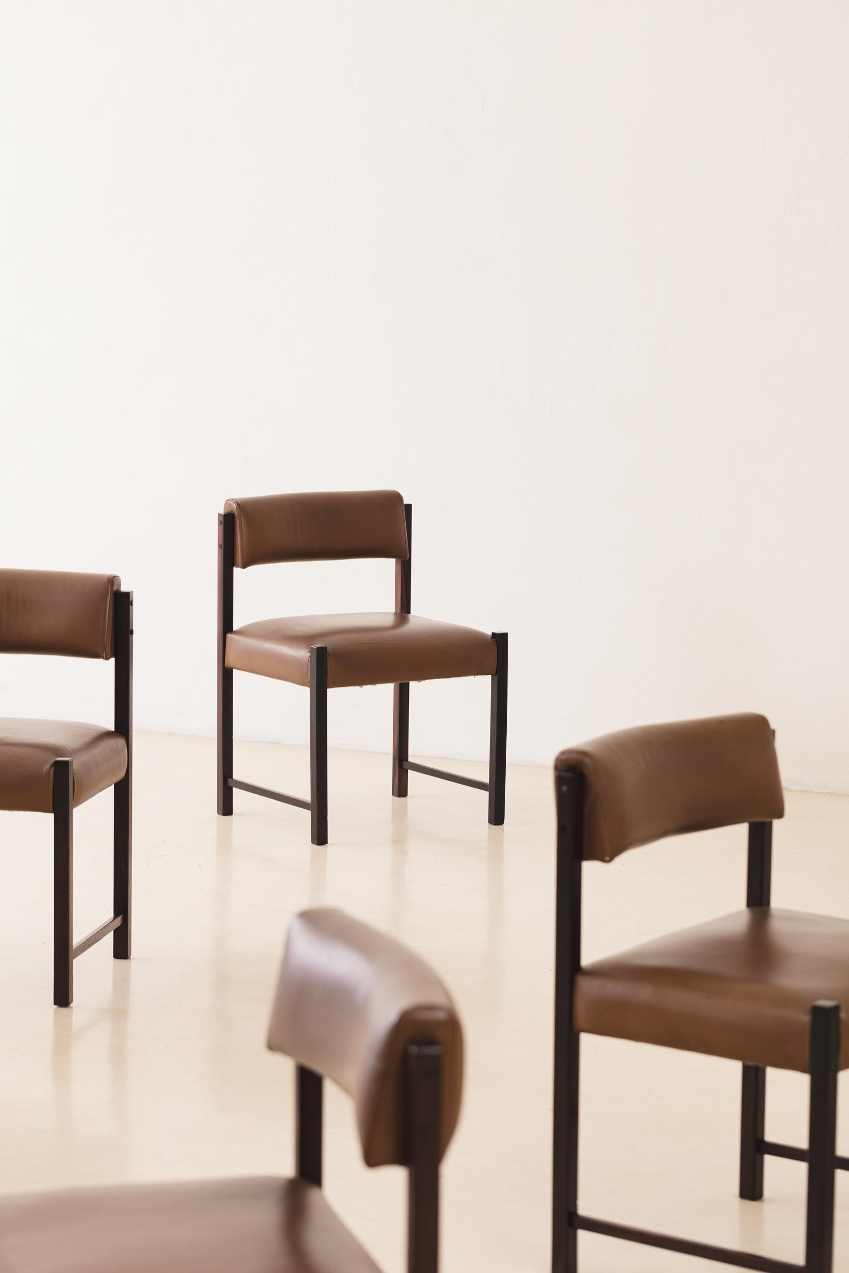 Ensemble de 10 chaises Del Rey de Jorge Zalszupin, design du milieu du siècle dernier, Brésil, 1960 en vente 2
