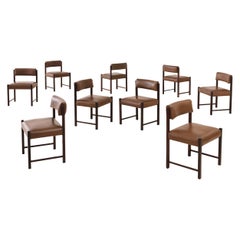 Ensemble de 10 chaises Del Rey de Jorge Zalszupin, design du milieu du siècle dernier, Brésil, 1960
