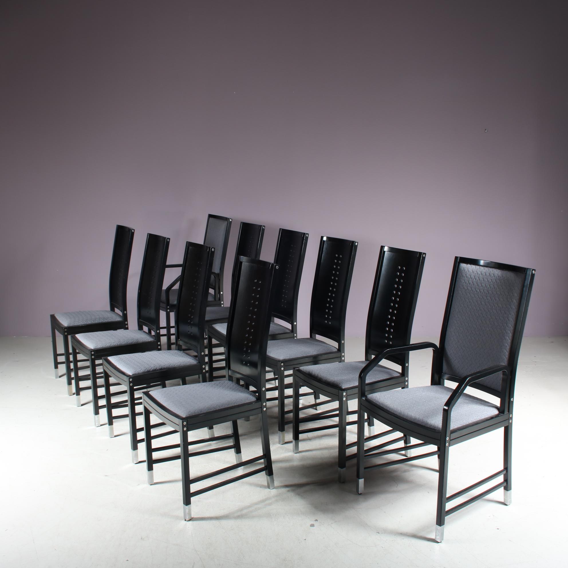 Satz von 10 Esszimmerstühlen von Ernst W. Beranek für Thonet, Österreich 1980 (Moderne der Mitte des Jahrhunderts) im Angebot