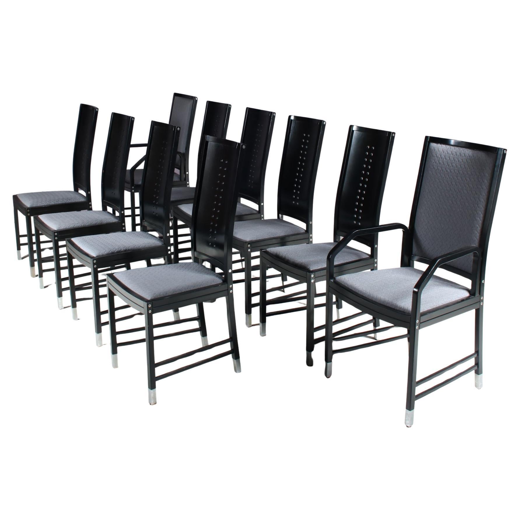 Set of 10 Dining Chairs by Ernst W. Beranek for Thonet, Austria 1980