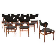 Set of 10 Dining Chairs by Inge & Luciano Rubino