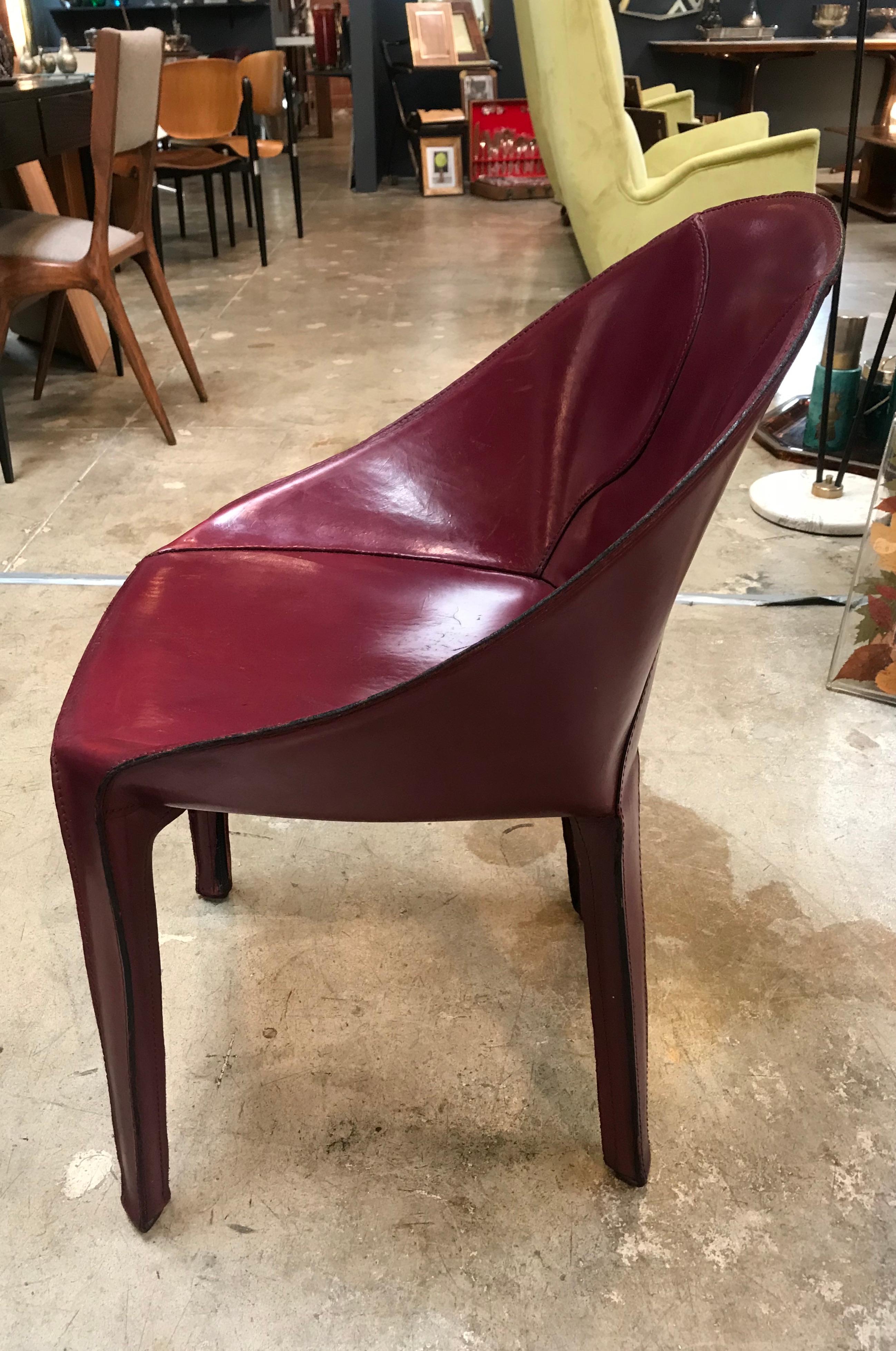 Italian Set of 10 Dining Leather Chairs for Cassina Studio, Italy, 1970s