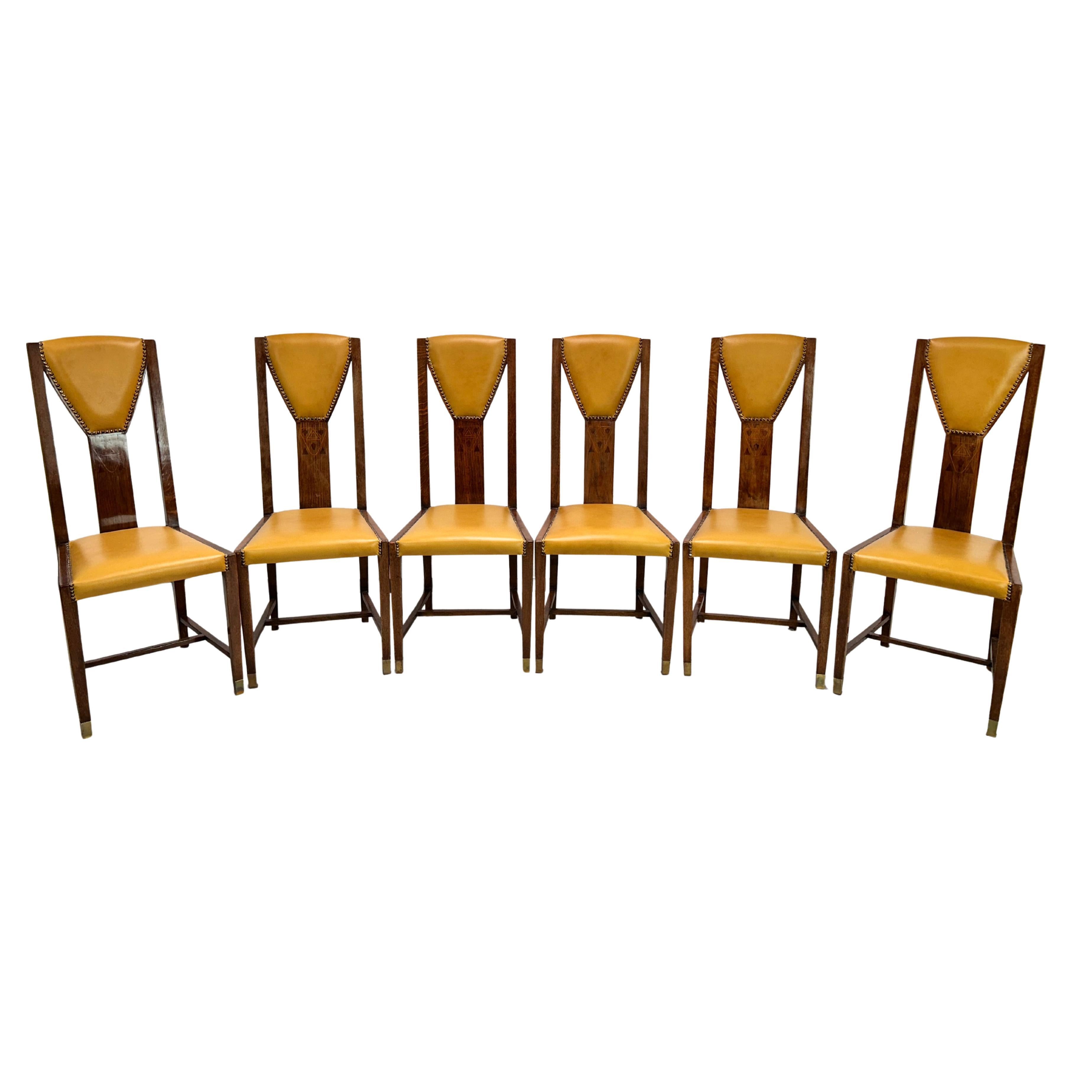 Set of 10 dining room chairs by Joseph María Olbrich