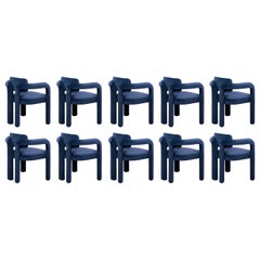 Set of 10 Double Arch Dining Chair, Velvet, InsidherLand by Joana Santos Barbosa