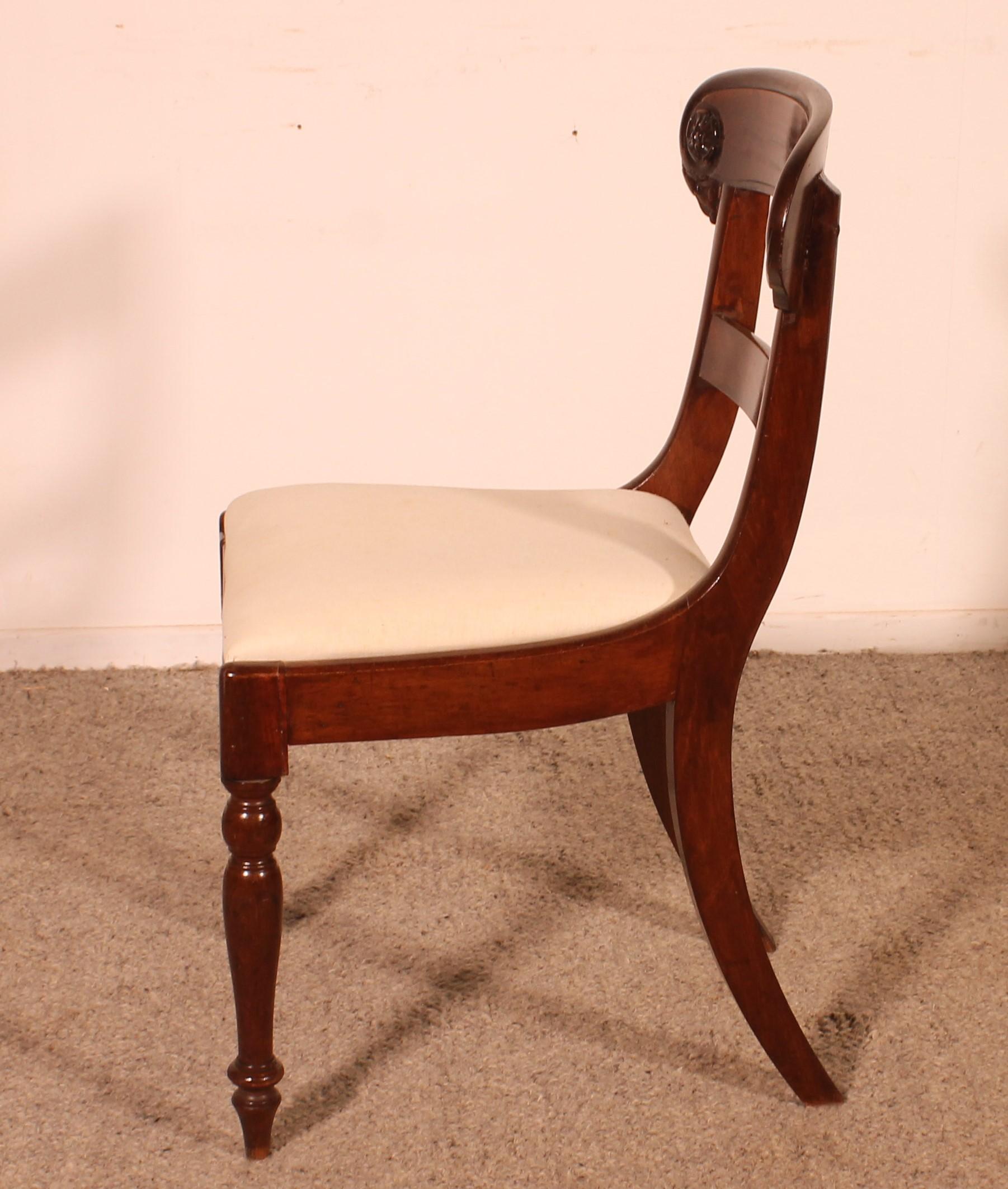 Ensemble de 10 chaises en acajou du début du 19e siècle en vente 1