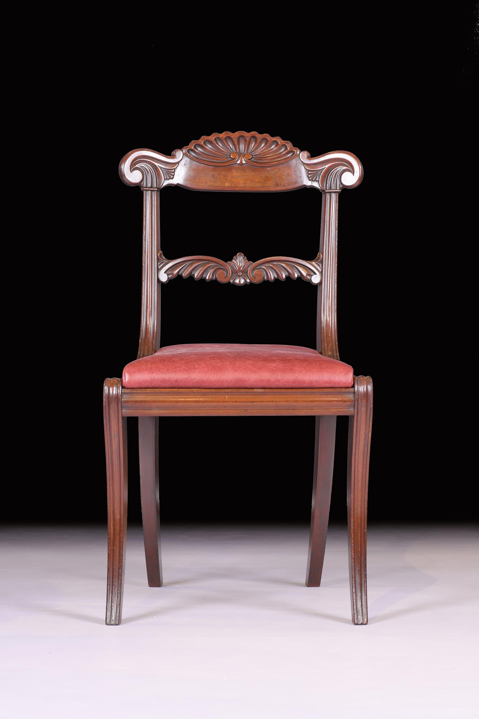 Set von 10 Regency-Mahagoni-Esszimmerstühlen aus dem frühen 19. Jahrhundert im Angebot 3