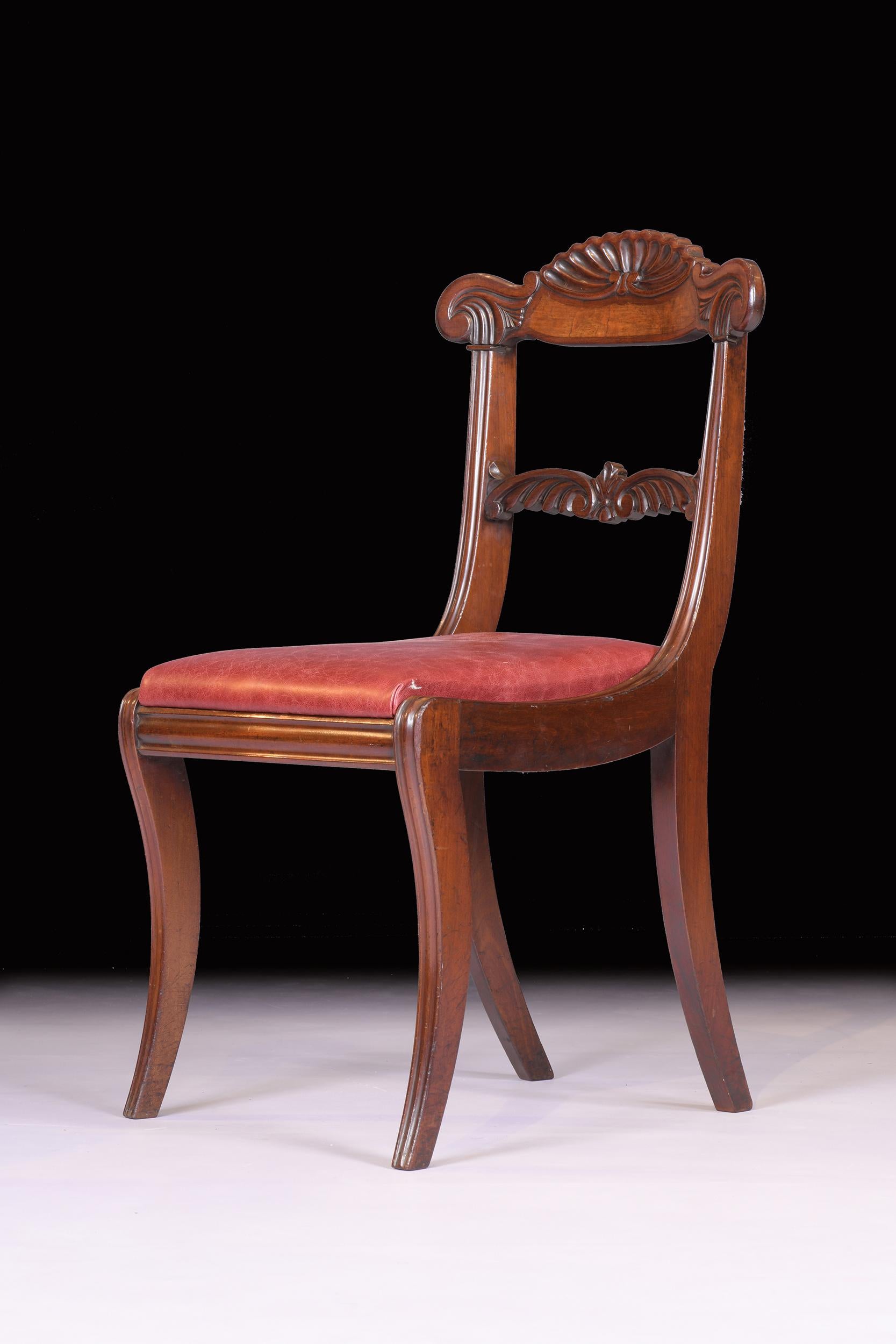 Set of 10 Early 19th Century Regency Mahogany Dining Room Chairs For Sale 3