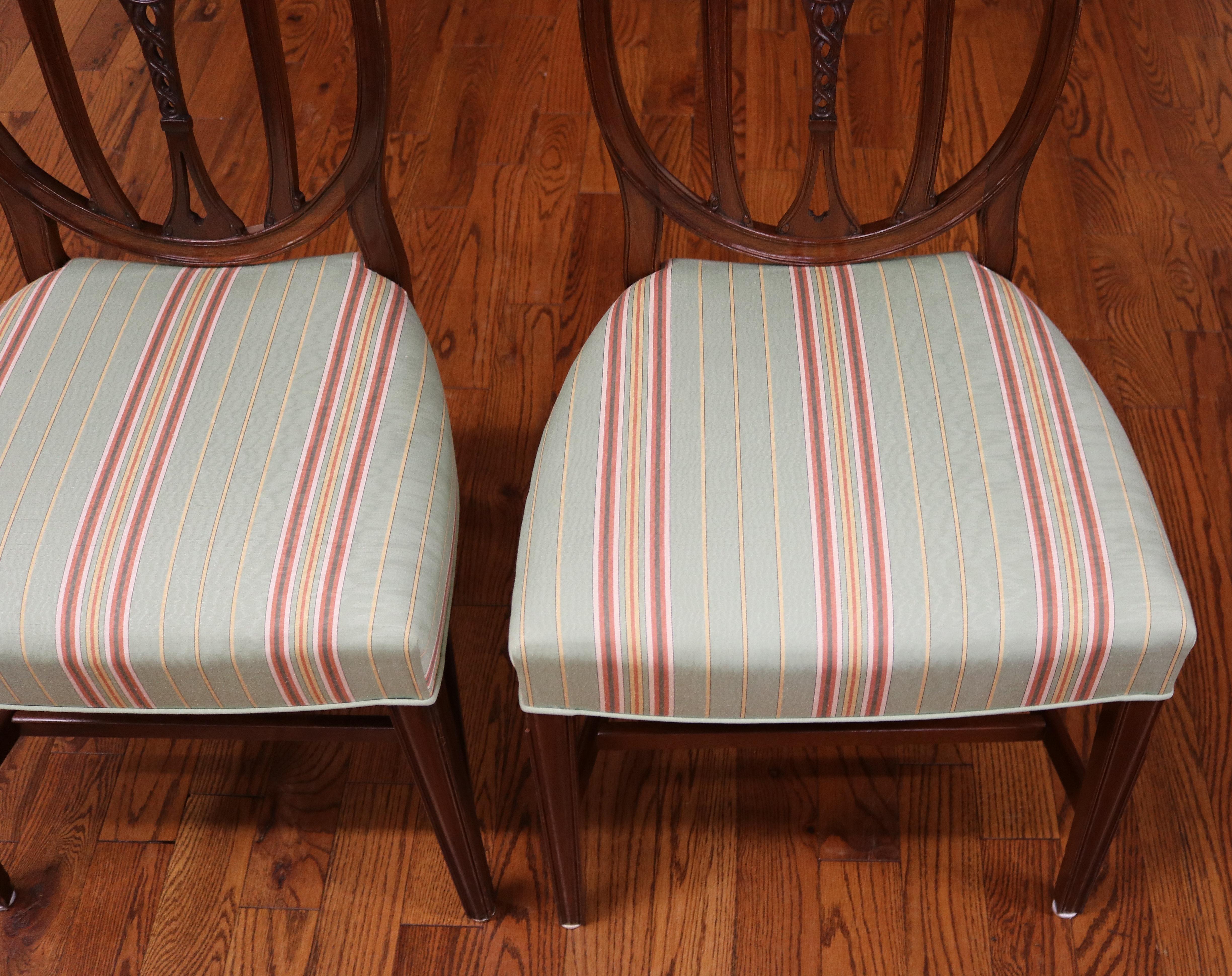 Set of 10 Early 20th Century Mahogany Baltimore Hepplewhite Dining Chairs For Sale 7