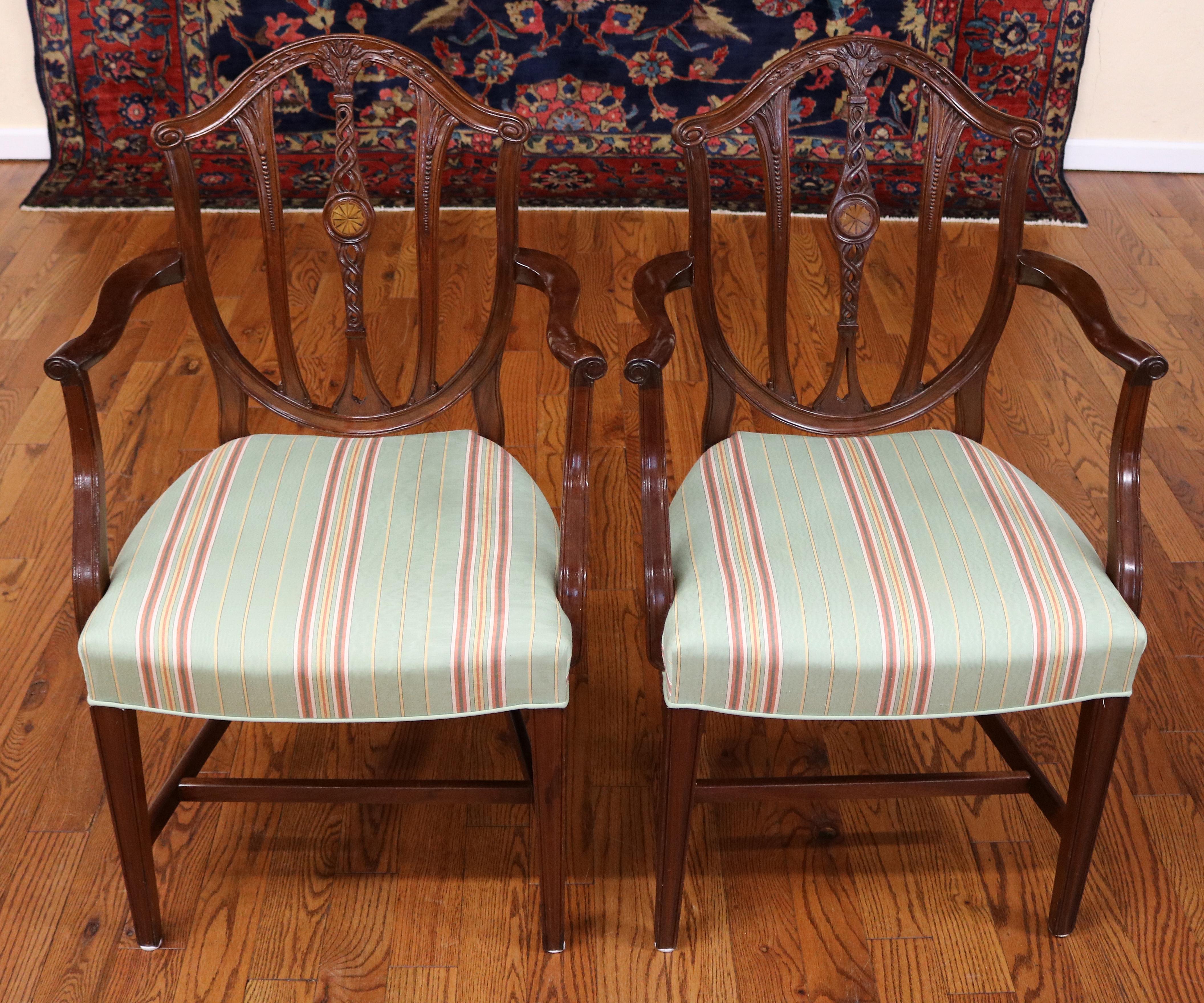 Set of 10 Early 20th Century Mahogany Baltimore Hepplewhite Dining Chairs For Sale 11