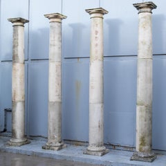Set of 10 Early 20th Century Portland Stone Columns 3.2m