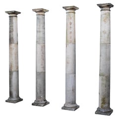 Set of 10 Early 20th Century Portland Stone Columns 3.2m