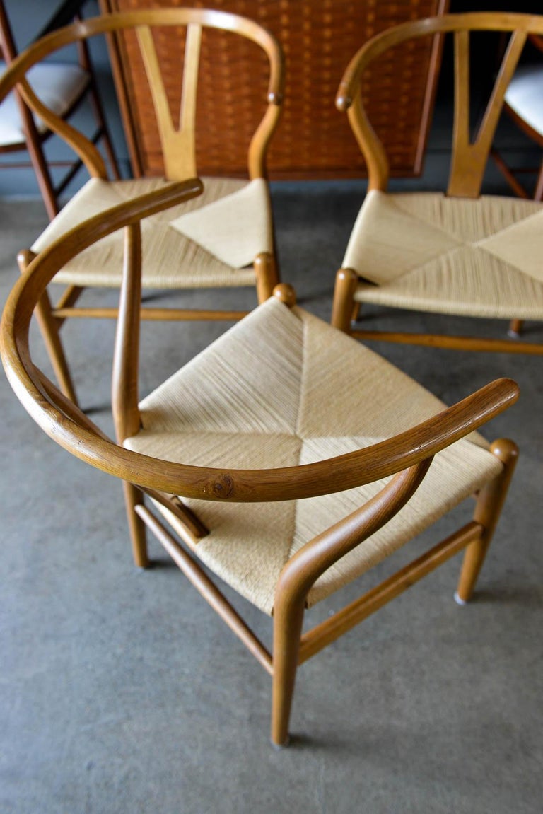 Set Of 10 Early Original Hans Wegner Ch24 Wishbone Chairs Circa 1955 At 1stdibs