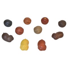 Set de 10 Pisapapeles Mini Cerditos Cerámica Té Mascotas