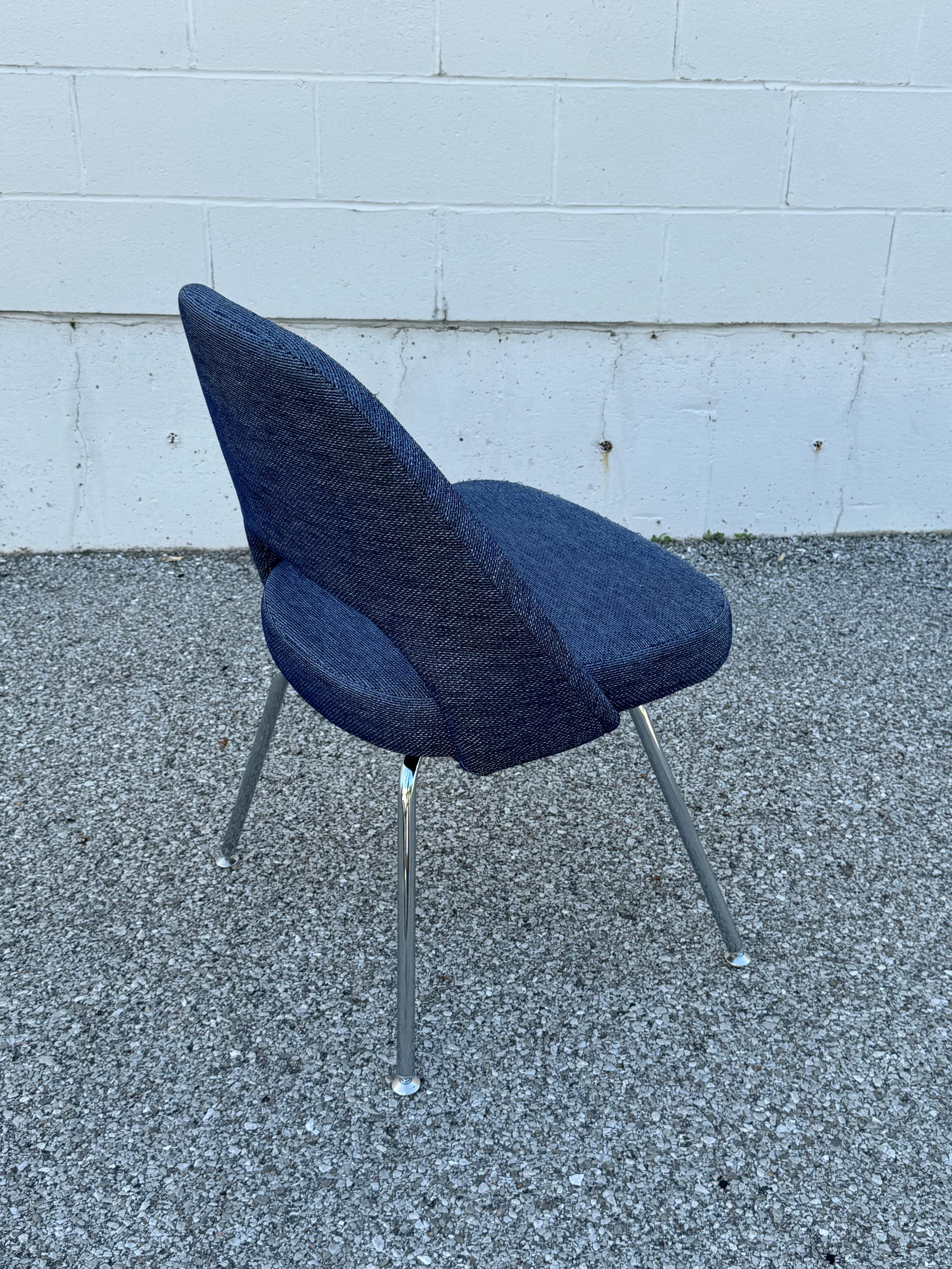 Set of 10 Eero Saarinen for Knoll 72C Executive Armless Chairs Chrome Legs *2016 For Sale 3