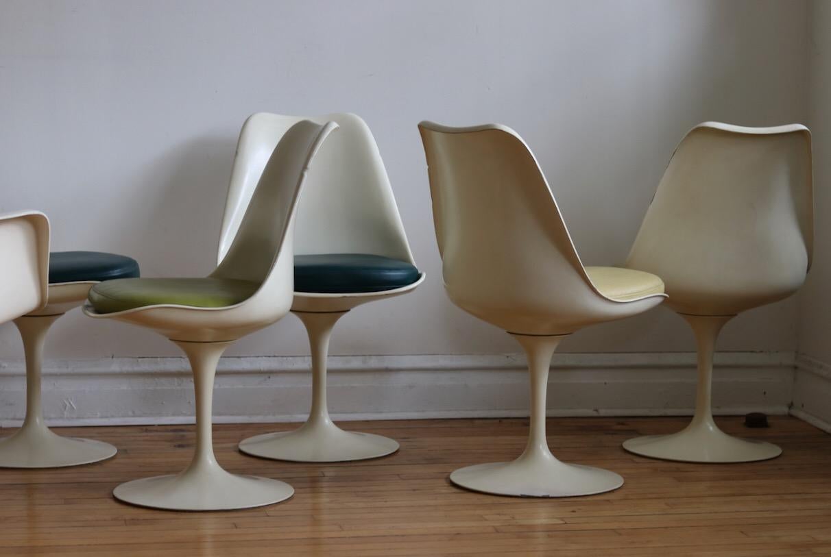 Set of 10 Eero Saarinen for Knoll Tulip Chairs 5