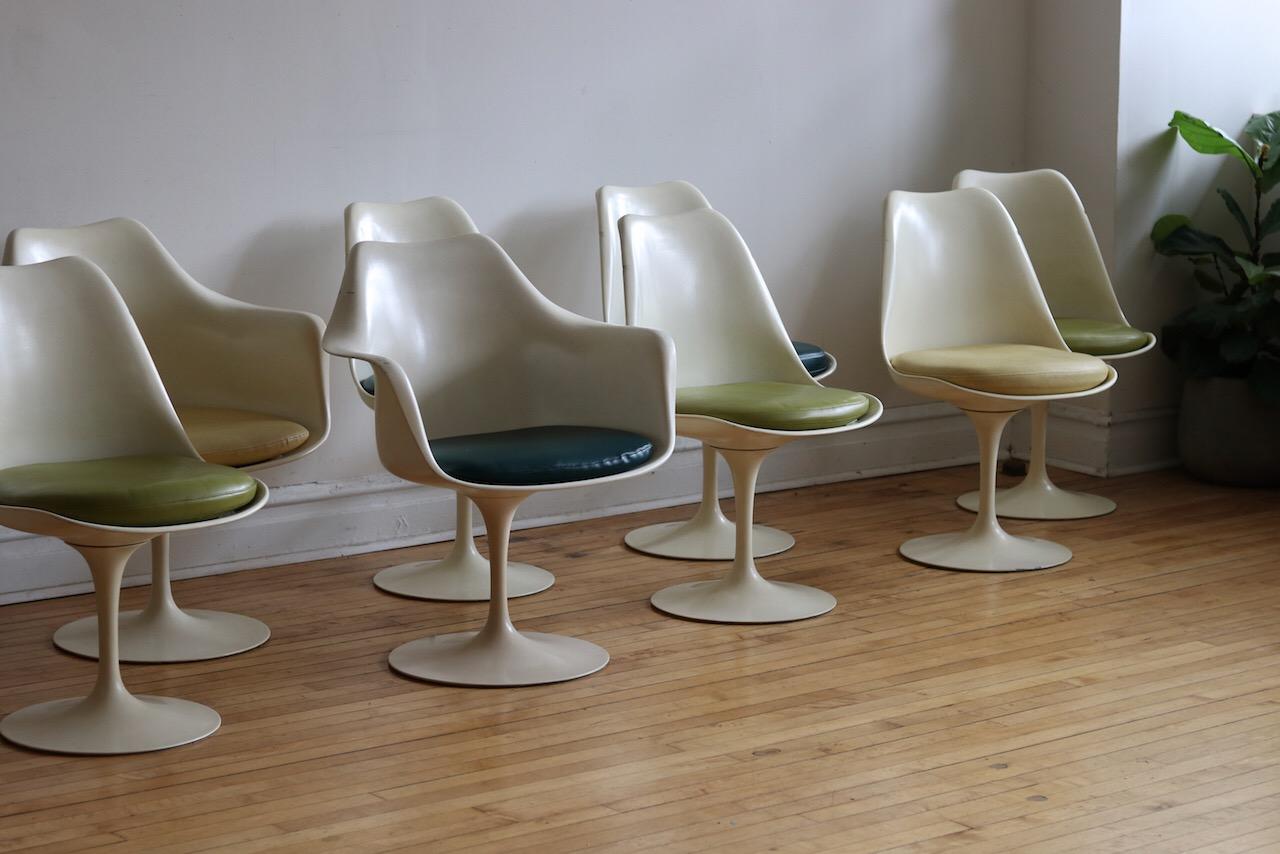 Set of 10 Eero Saarinen for Knoll Tulip Chairs 6
