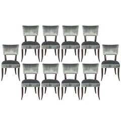 Set of 10 Elis Mid-Century Modern Style Dining Chairs