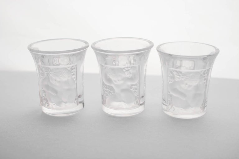French Set of 10 Enfants Liquor Shot Glass For Sale