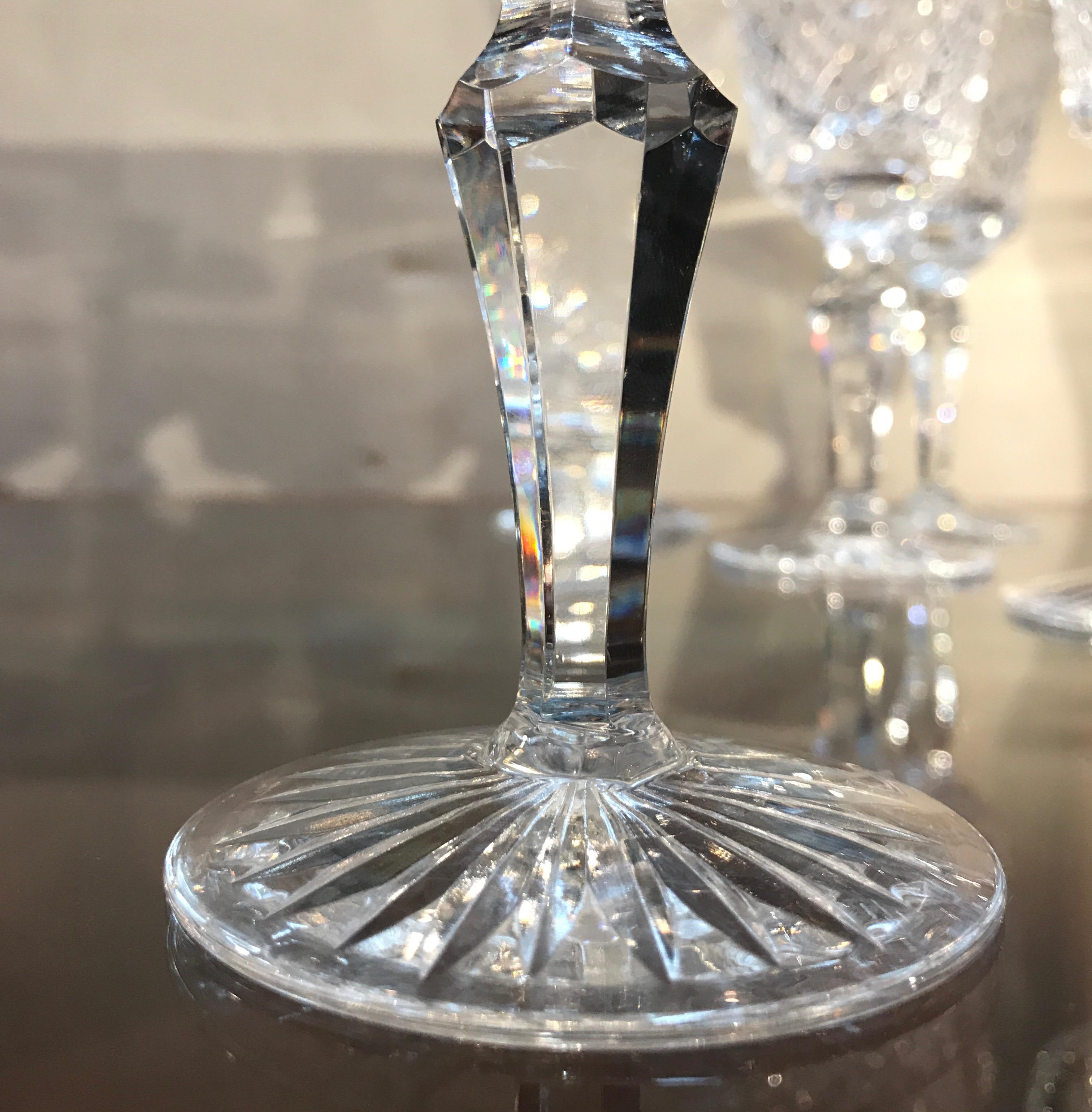 Set of 10 English Cut Crystal Wine Glasses 4