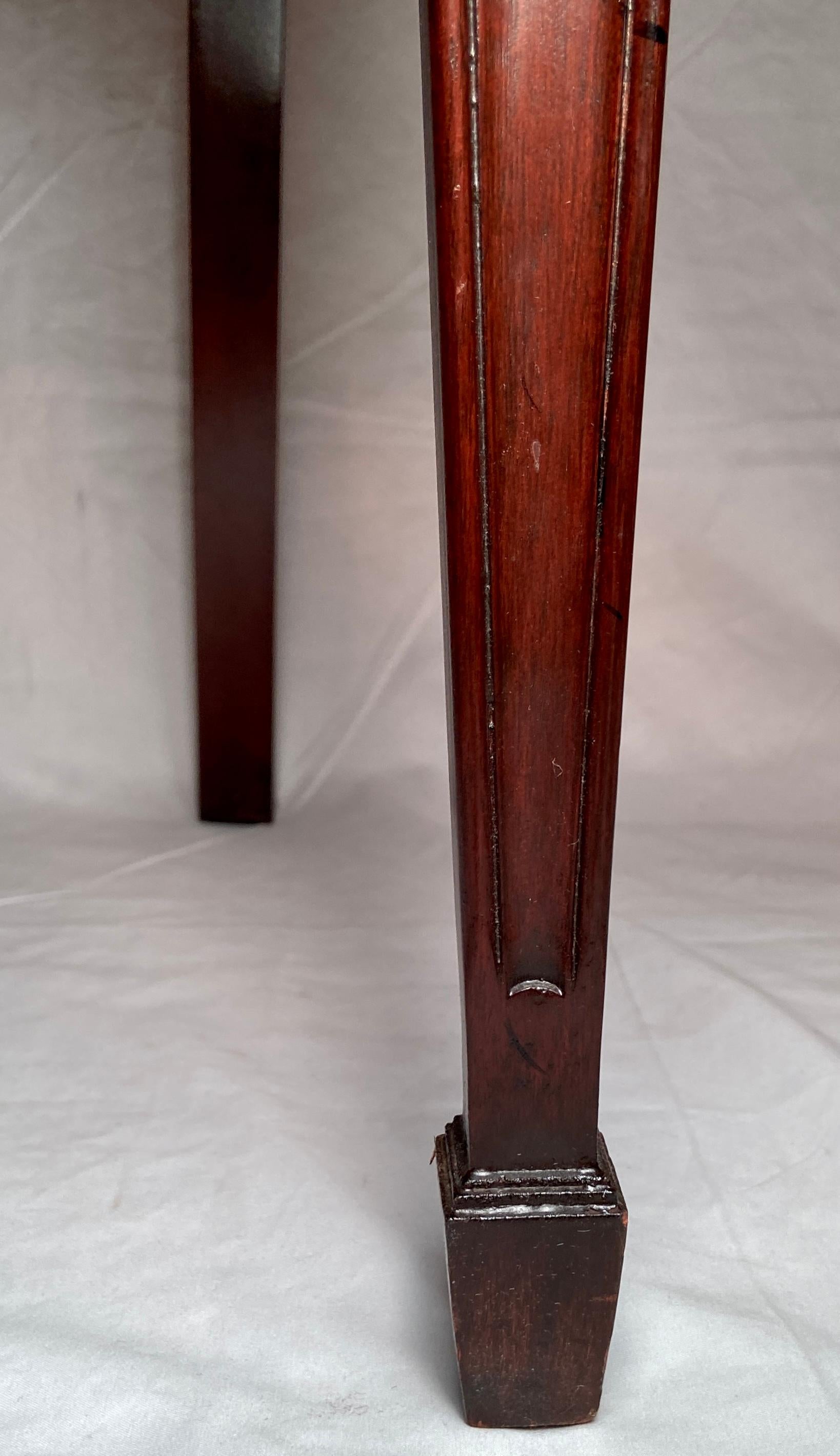 Set of 10 English Mahogany Hepplewhite Shield-Back Dining Chairs, Circa 1940-50 6