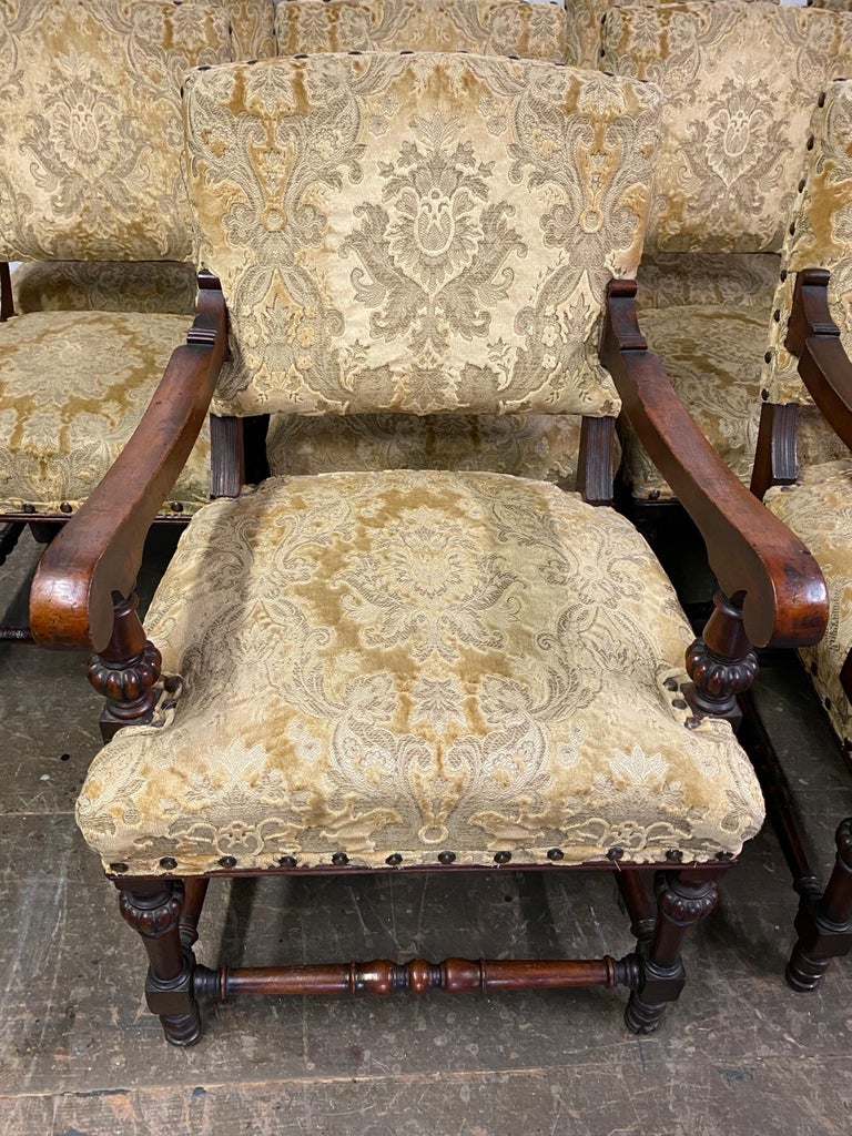 20th Century Set of 10 English Regency Style Dining Chairs For Sale