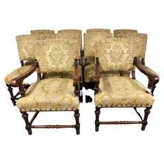 Set of 10 English Regency Style Dining Chairs