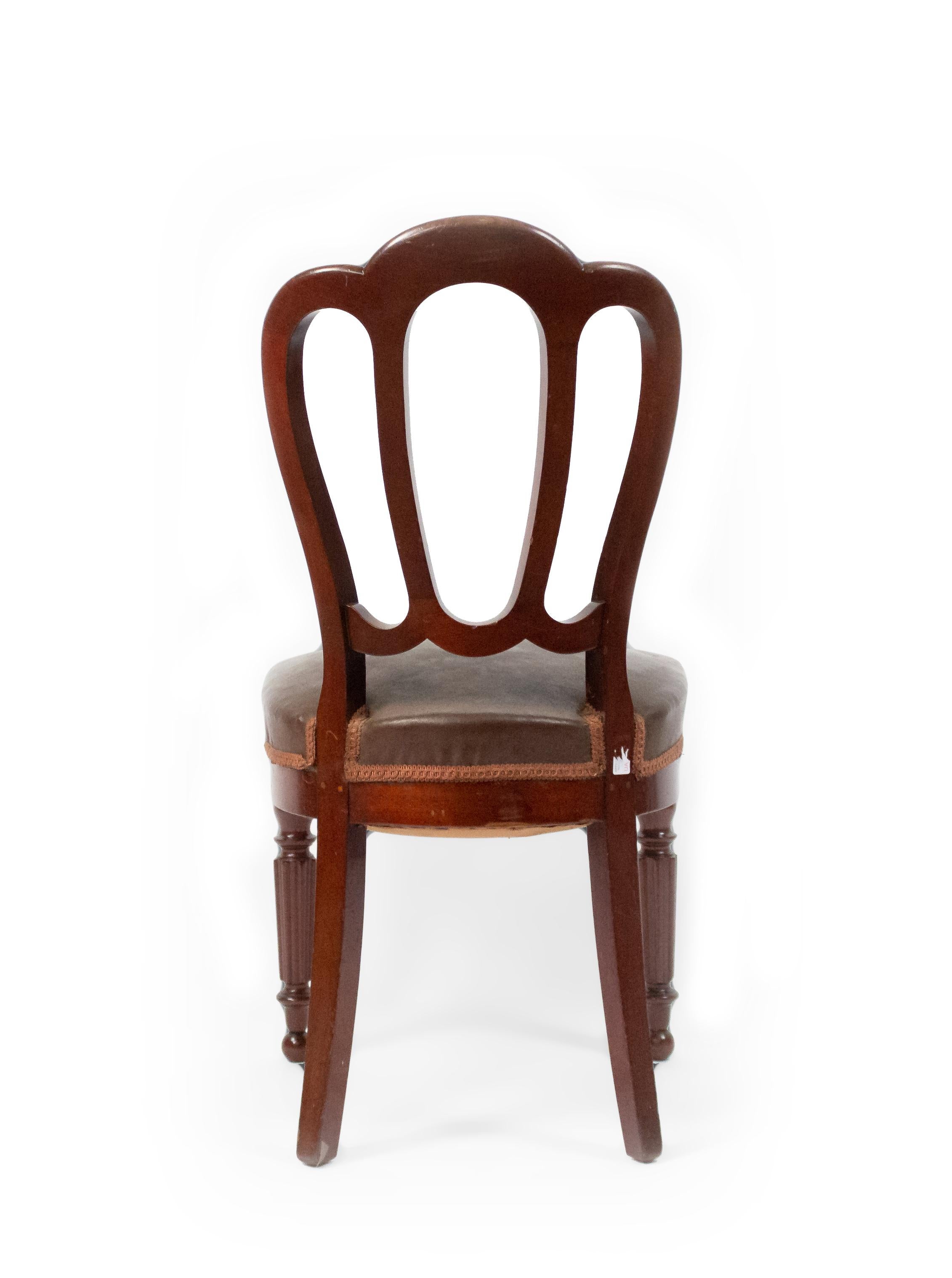 Set of 10 English Victorian Mahogany Dining Chairs For Sale 1