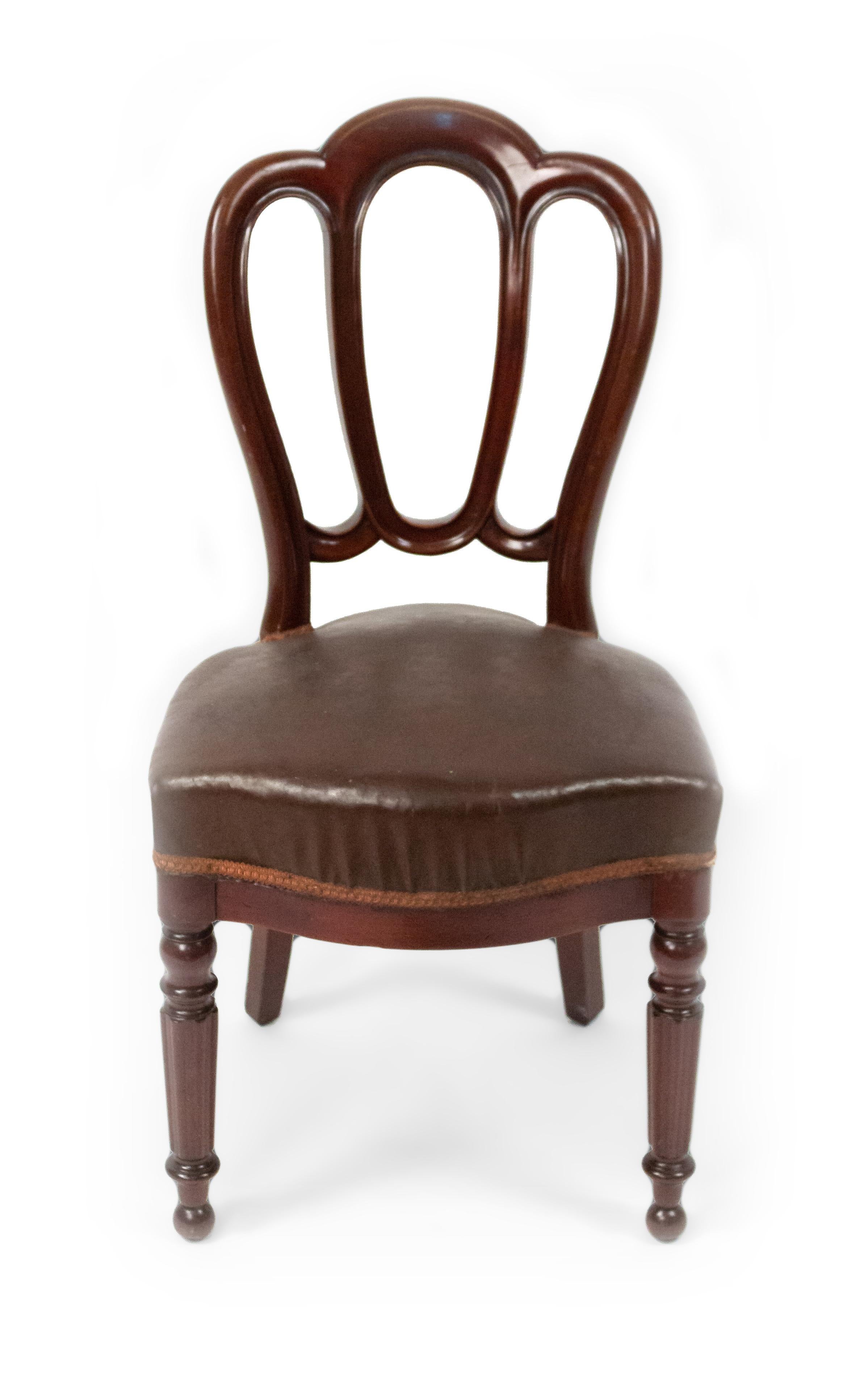 Set of 10 English Victorian Mahogany Dining Chairs For Sale 3