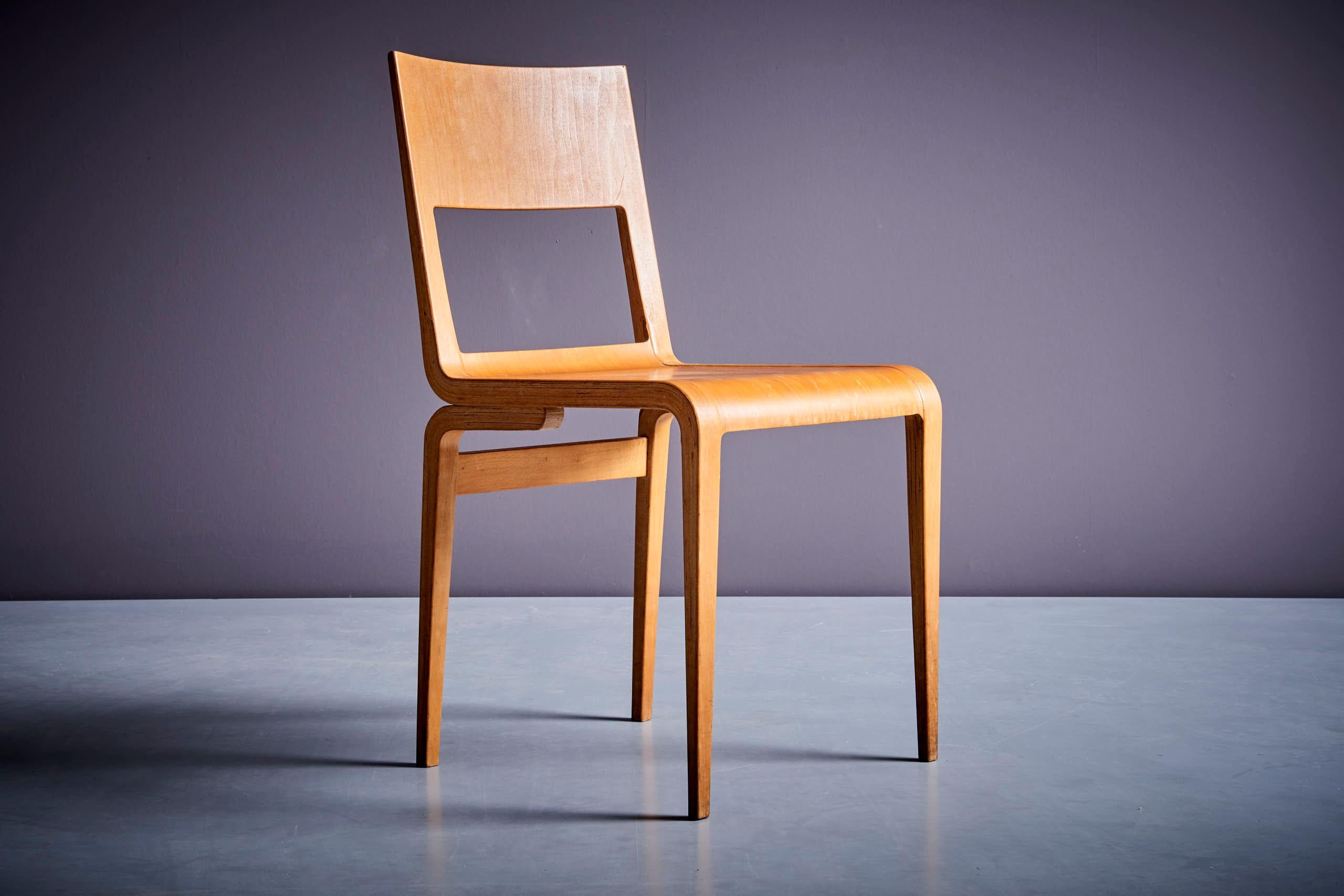 Allemand Ensemble de 10 chaises de salle à manger Erich Menzel modèle 50642 pour Hellerau, Allemagne  en vente