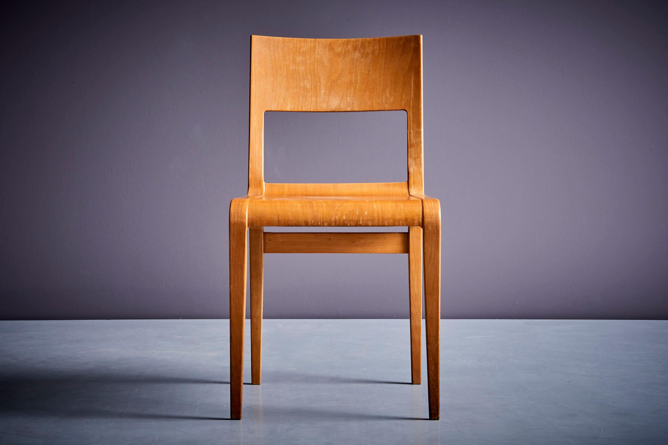 Satz von 10 Erich Menzel Esszimmerstühlen Modell 50642 für Hellerau, Deutschland  (Moderne der Mitte des Jahrhunderts) im Angebot