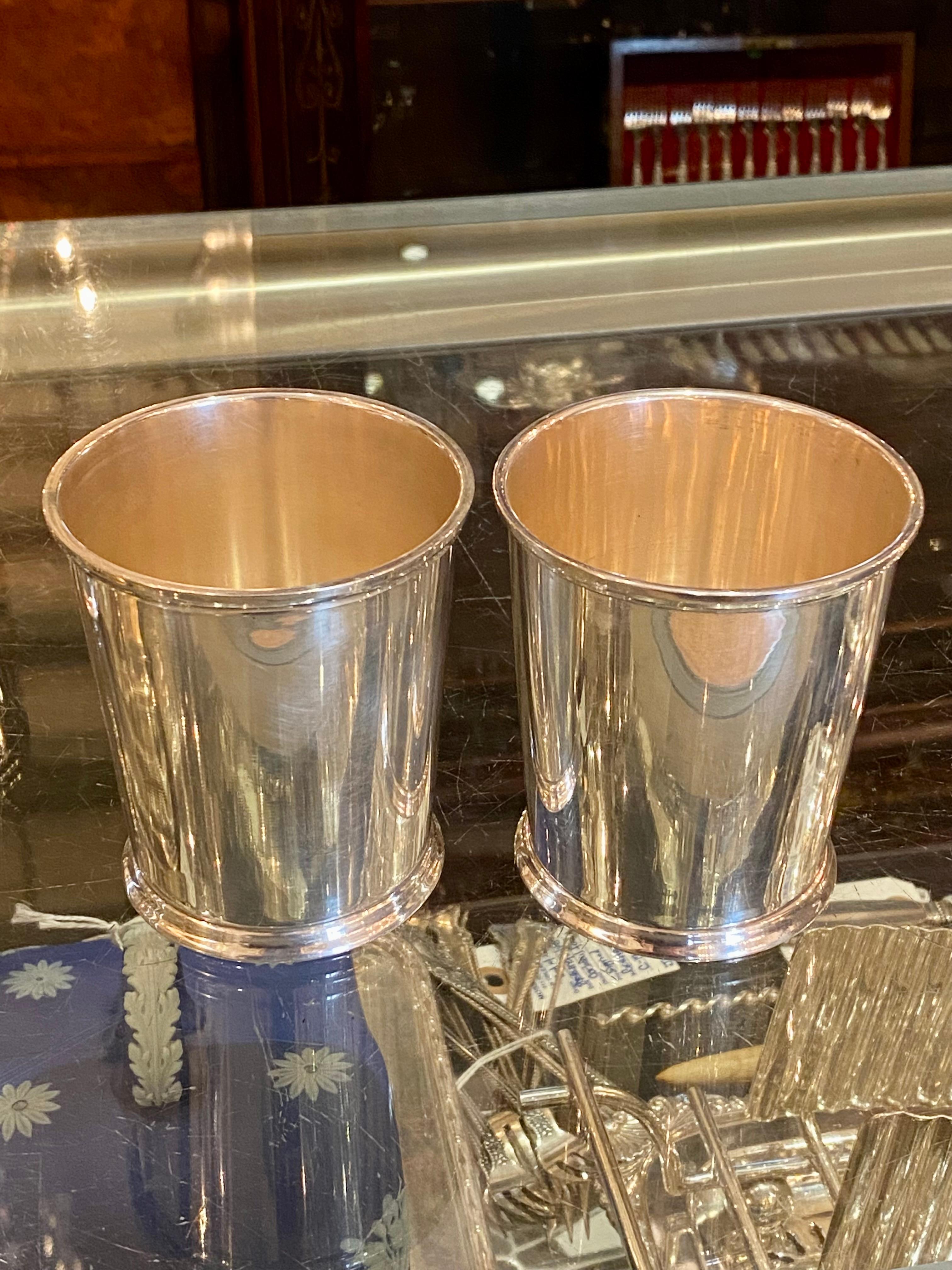 Set of 10 Antique American Sterling Silver Mint Julep Cups, Circa 1930's-1940's. 4