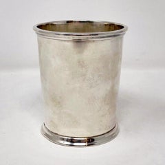 Set of 10 Antique American Sterling Silver Mint Julep Cups, Circa 1930's-1940's.