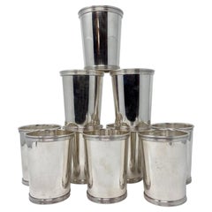 Set of 10 Estate American "Wm. Rogers" Sterling Silver Mint Julep Cups