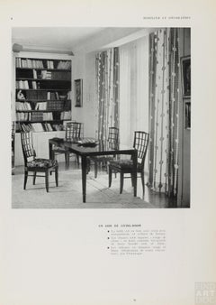 Set of 10 Fine French Art Deco Black Lacquered Chairs by Dominique