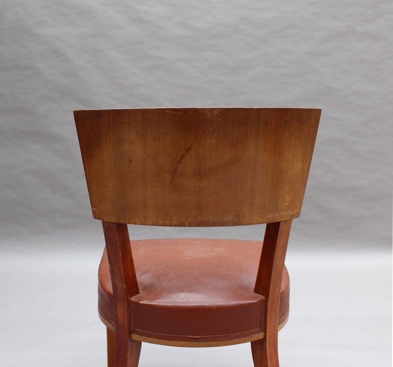 Set of 10 Fine French Art Deco Mahogany Dining Chairs For Sale 6