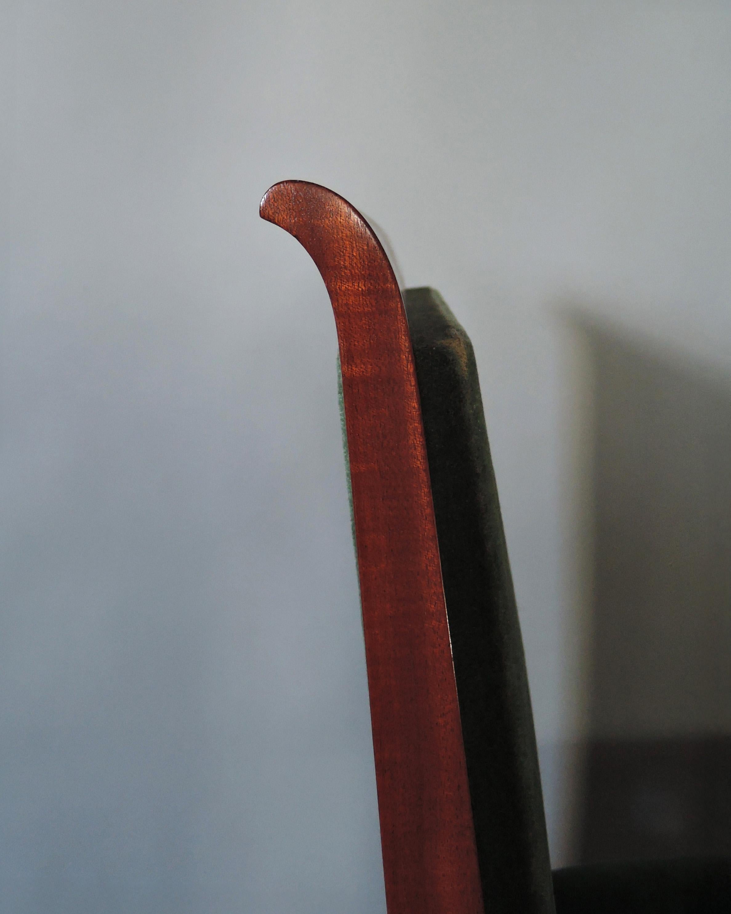 Set di 10 sedie francesi Art Déco in mogano di Gaston Poisson in vendita 9