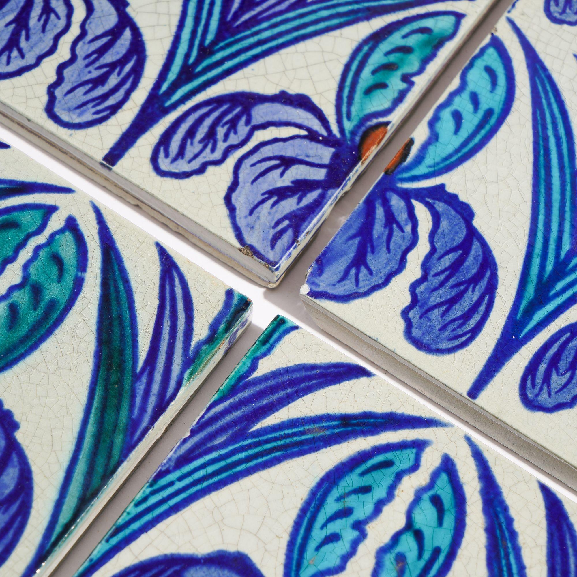 Set di 10 piastrelle in stile Art Nouveau 