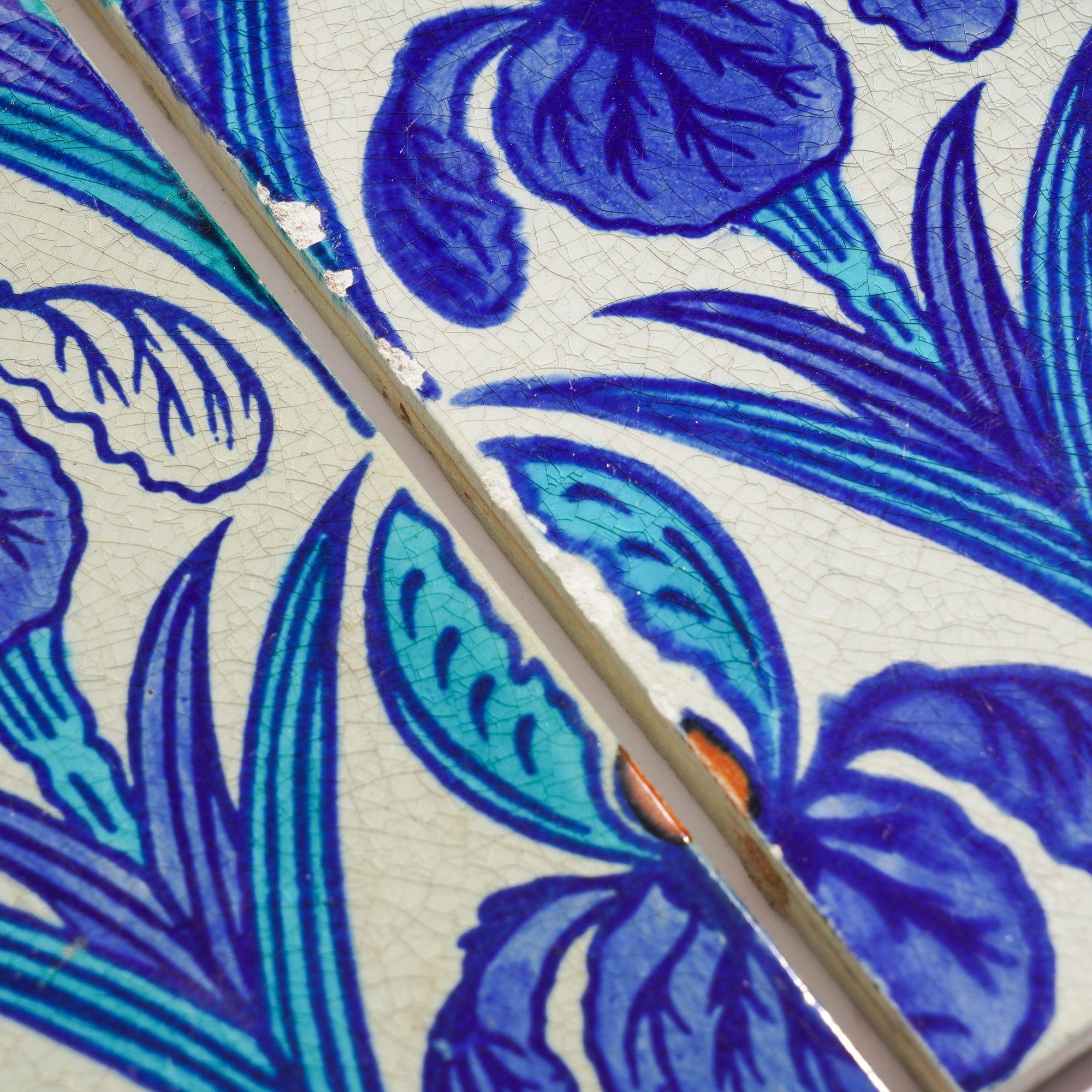 Set di 10 piastrelle in stile Art Nouveau 