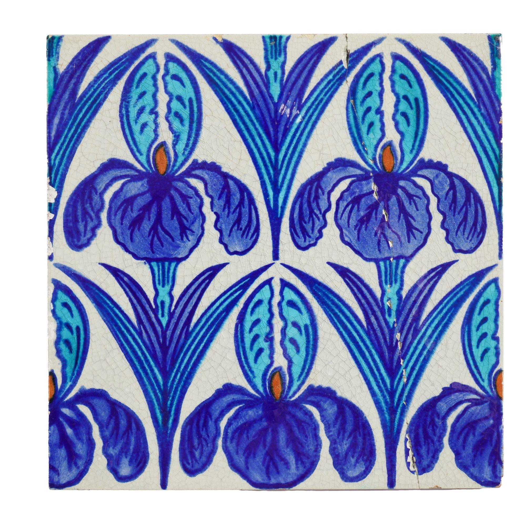 Set di 10 piastrelle in stile Art Nouveau 