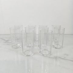 Set of 10 French Antique Crystal Glasses, circa 1900
