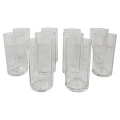 Set of 10 French Antique Crystal Glasses, circa 1900