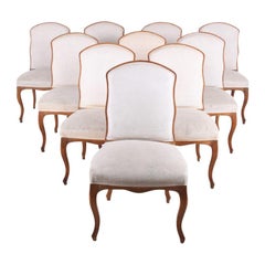 Set of 10 French Dining Chairs